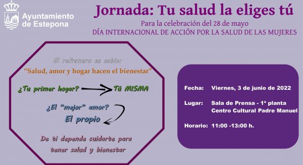 Estepona celebrará el Día de Acción por la Salud para las Mujeres con un taller