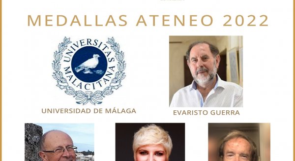 El Ateneo de Málaga concede sus Medallas a destacadas figuras de la cultura y la sociedad civil