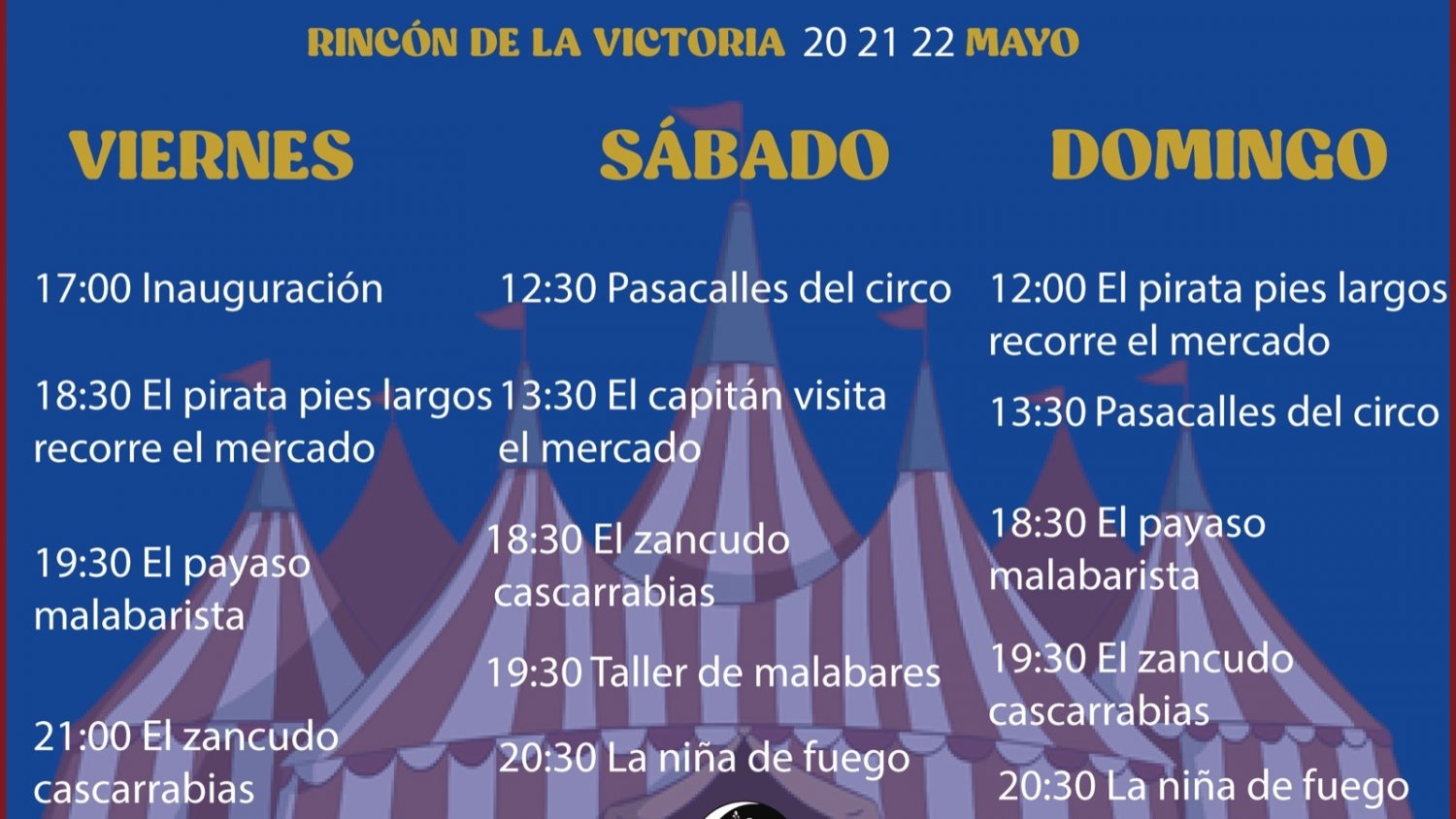 La Plaza Al-Ándalus de Rincón de la Victoria se convierte en un `Circo del Mar´ este fin de semana