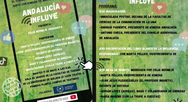 El CAA celebra en Málaga una nueva jornada de ‘Andalucía influye’ sobre los creadores de contenidos en internet