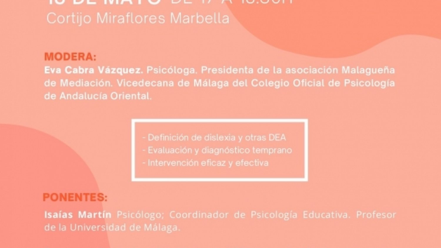 El Centro Cultural Cortijo Miraflores de Marbella será escenario de una mesa redonda sobre la dilexia