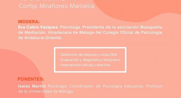 El Centro Cultural Cortijo Miraflores de Marbella será escenario de una mesa redonda sobre la dilexia