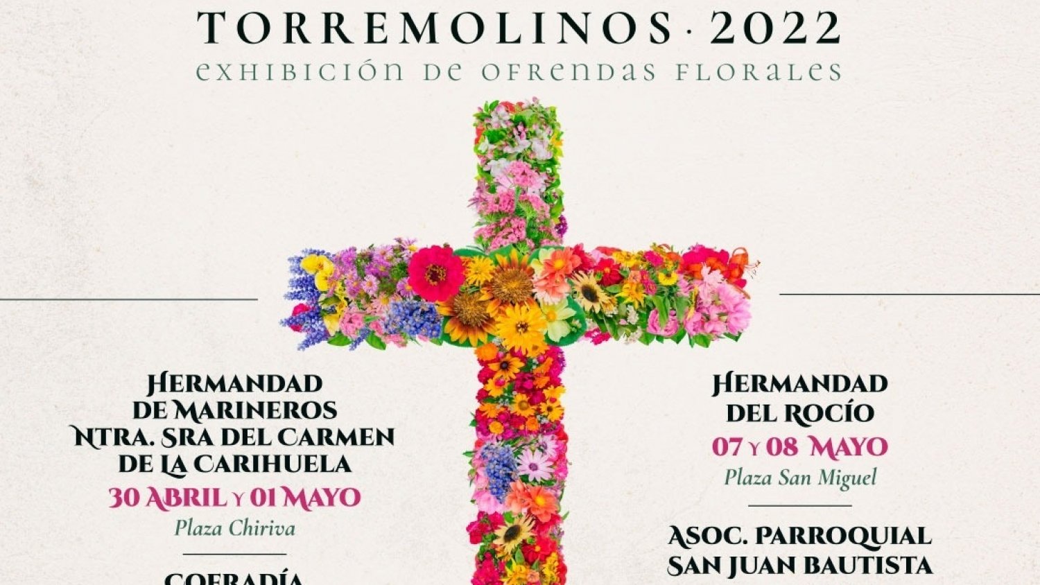 Seis colectivos de Torremolinos exponen este fin de semana sus Cruces de Mayo