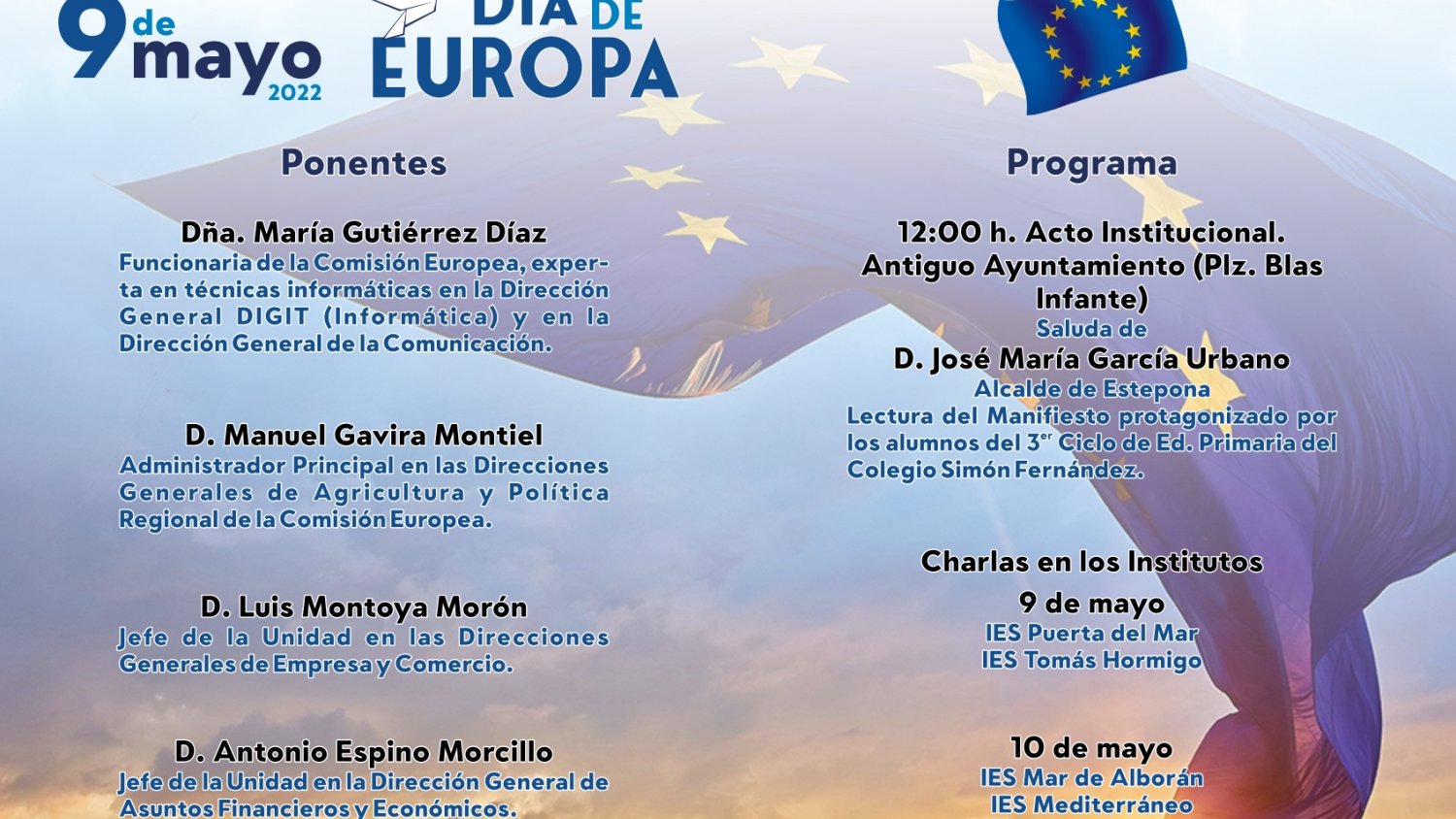 Estepona organiza ponencias en los institutos de la ciudad para conmemorar el Día de Europa