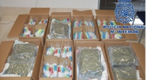 La Policía Nacional intercepta 38 kg de marihuana y detiene al cabecilla de una red