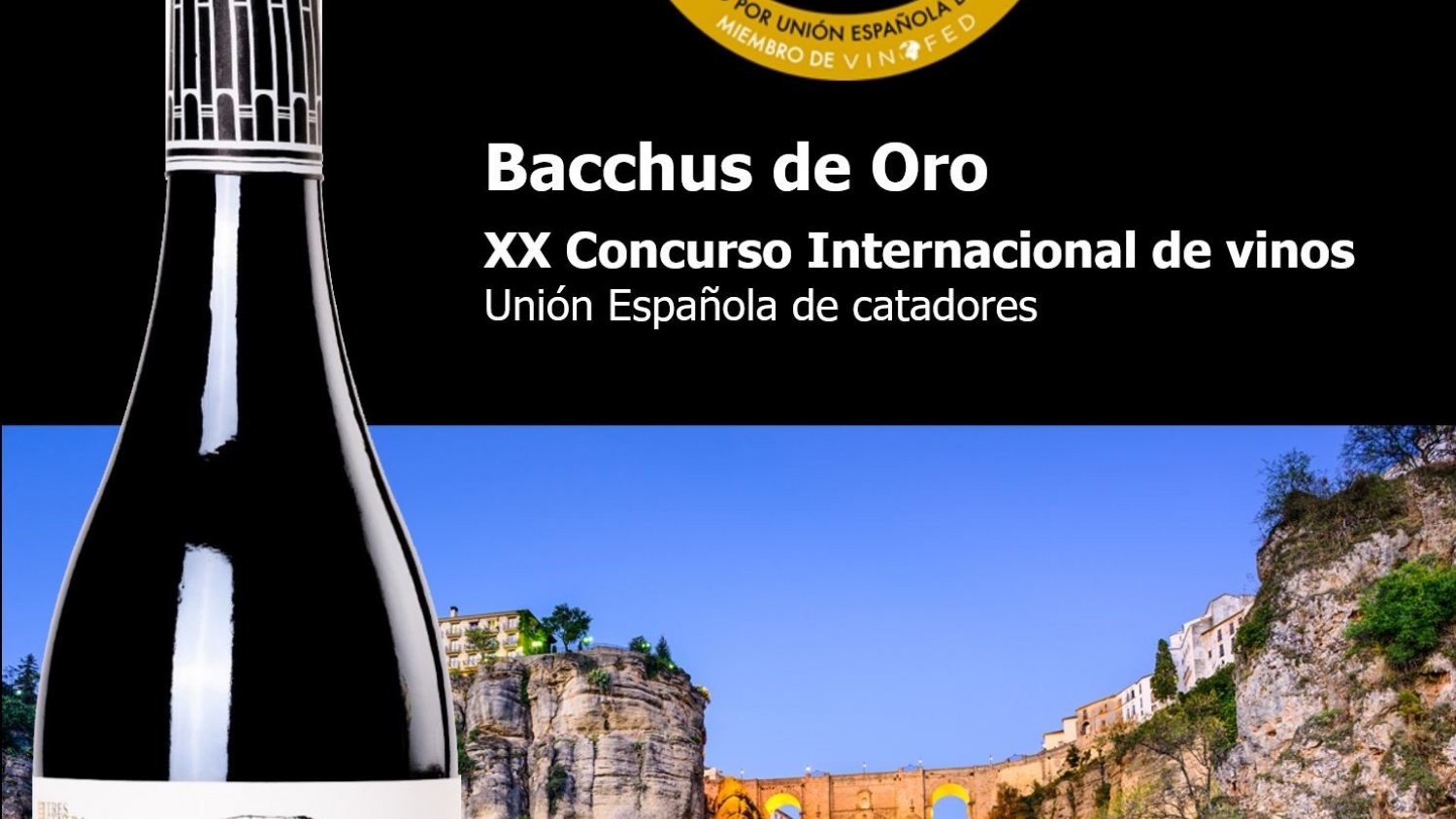 El vino de Ronda ‘Arquitecto 2017’ recibe la medalla de oro en el XX Concurso Internacional De Vinos Bacchus 2022