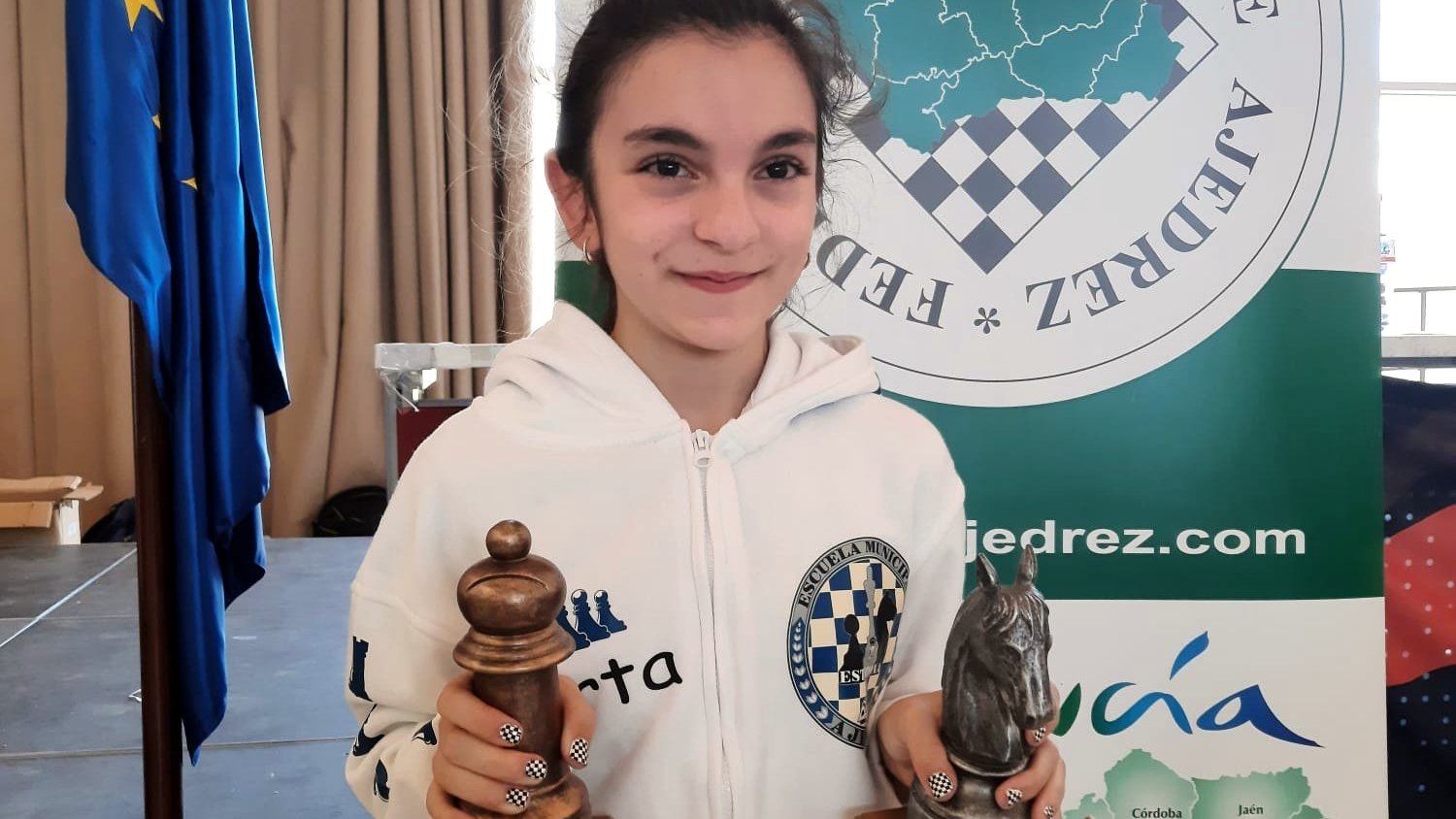 Marta Camacho Valadez logra dos victorias en el Campeonato de Andalucía de Ajedrez de Menores