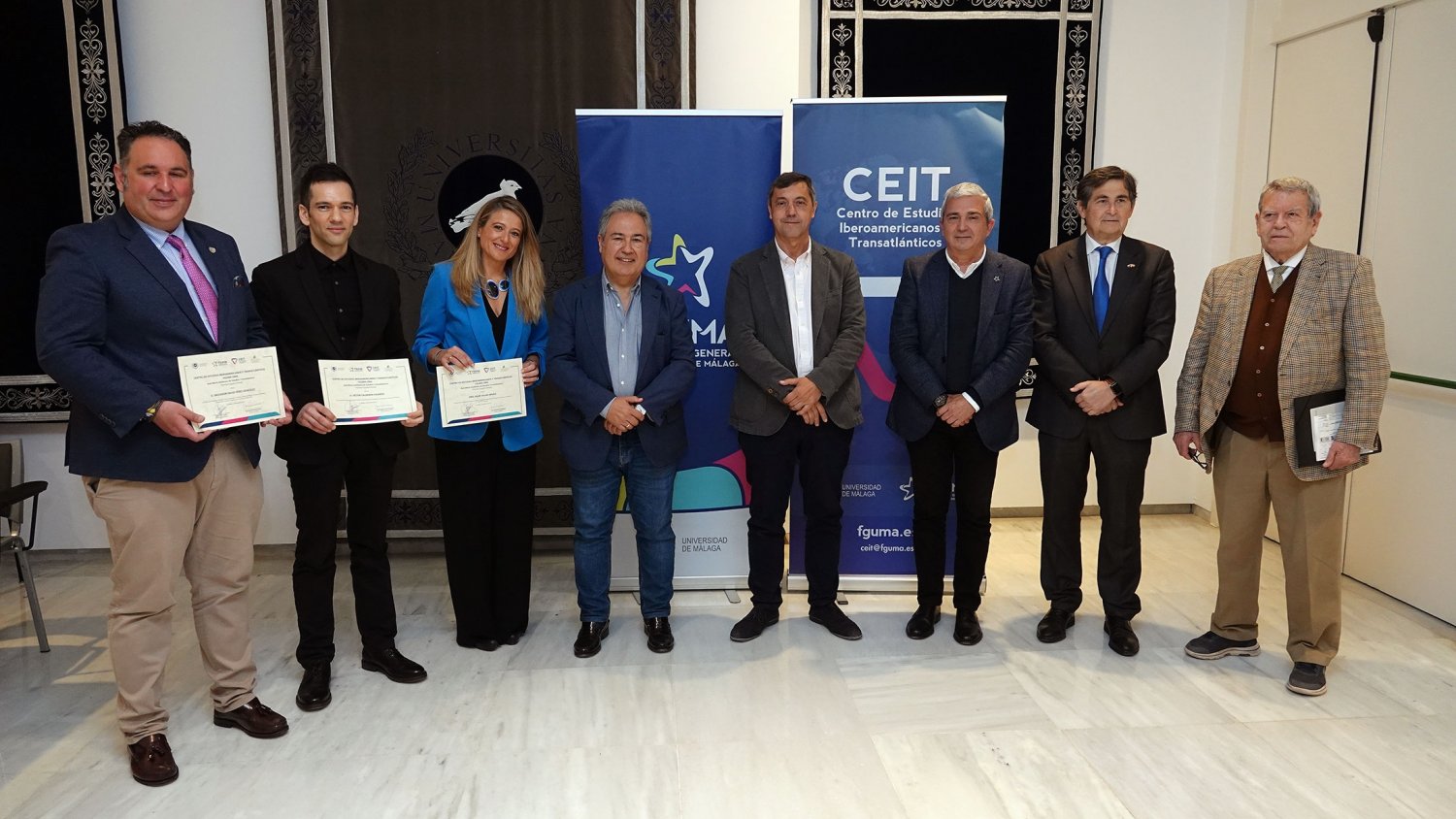 UMA.- Víctor Calderón Fajardo y Salvador David Pérez reciben los Premios España-Irlanda de Estudios Transatlánticos