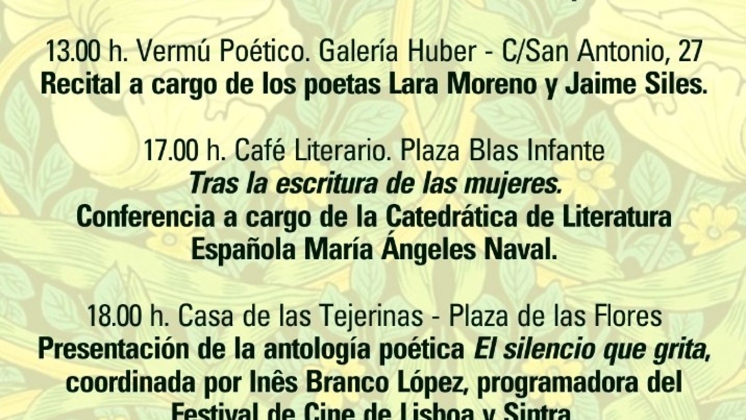 Estepona programa eventos culturales por el II Premio Internacional de Poesía