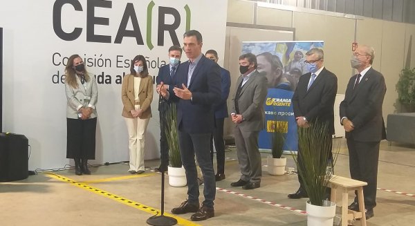 Sánchez: “A día de hoy han llegado aproximadamente 134.000 refugiados ucranianos a España”