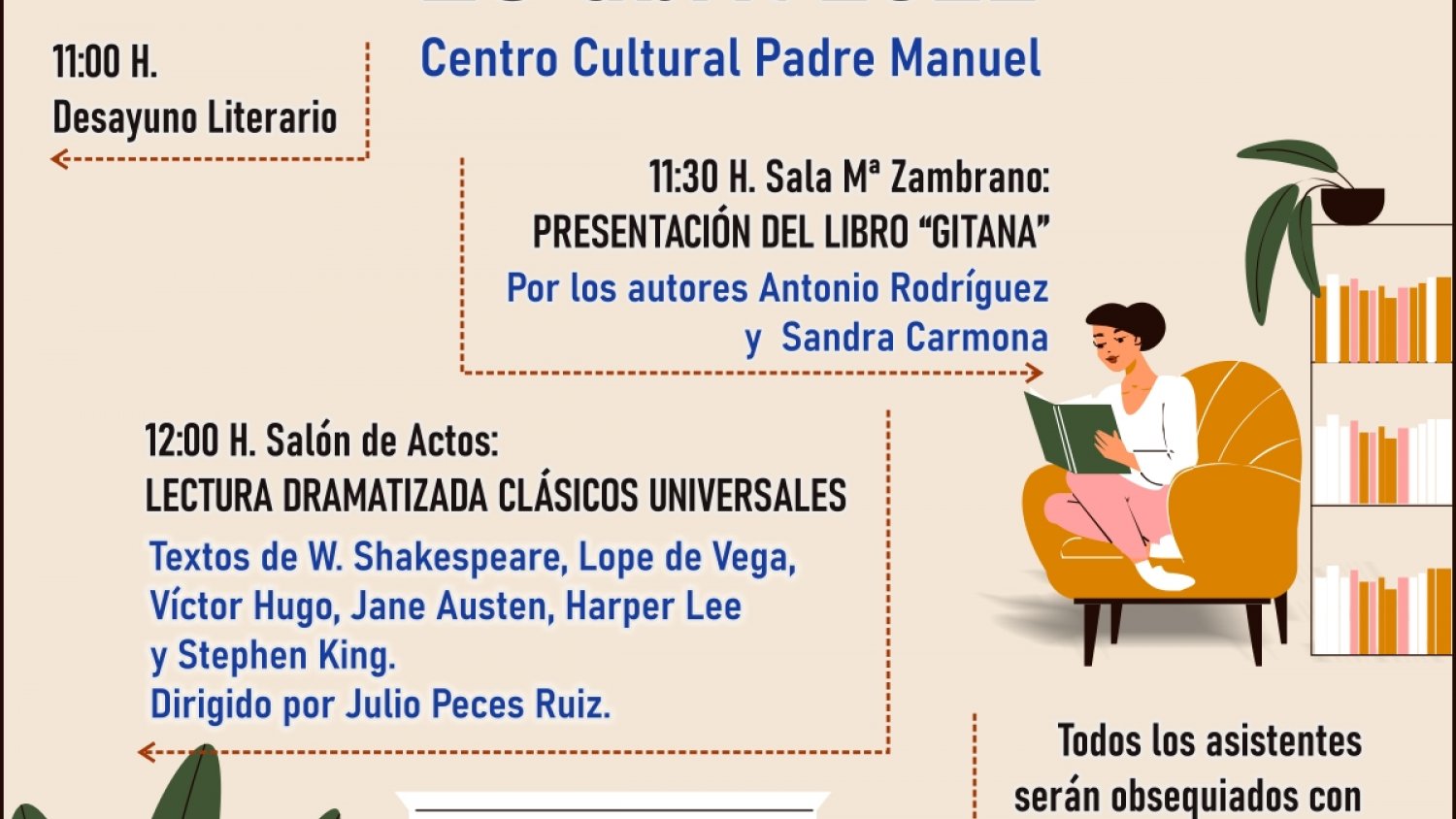 Estepona organiza un ‘Desayuno Literario’ y unas lecturas dramatizadas por el Día del Libro