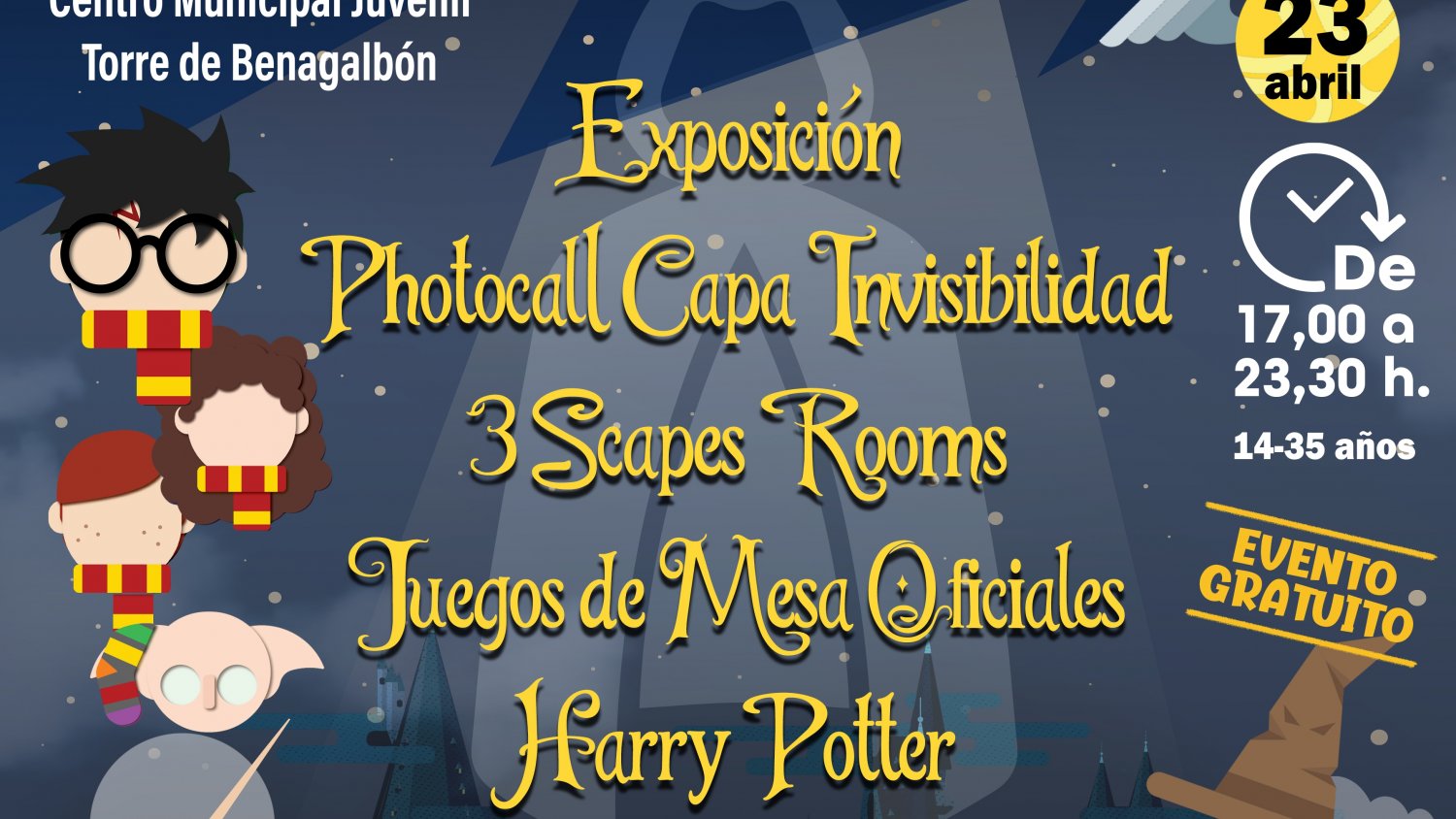 Rincón de la Victoria programa actividades gratuitas con motivo del 20 aniversario de Harry Potter