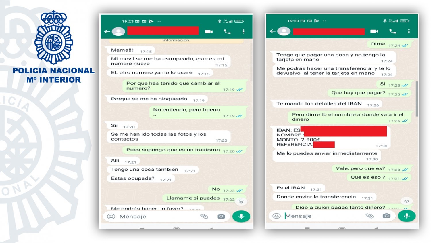 La Policía Nacional alerta de una nueva estafa a través de WhatsApp