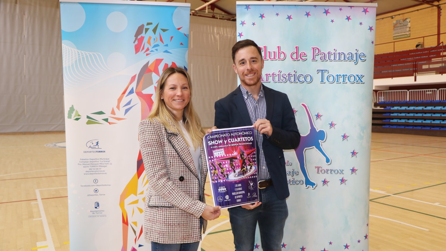 El Pabellón Deportivo de Torrox, sede del patinaje artístico de Andalucía