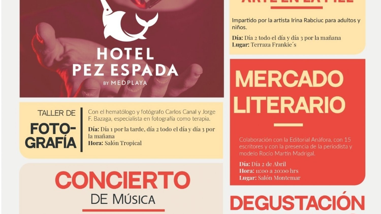 El Hotel Pez Espada programa actividades para el I Foro de Arte y Cultura