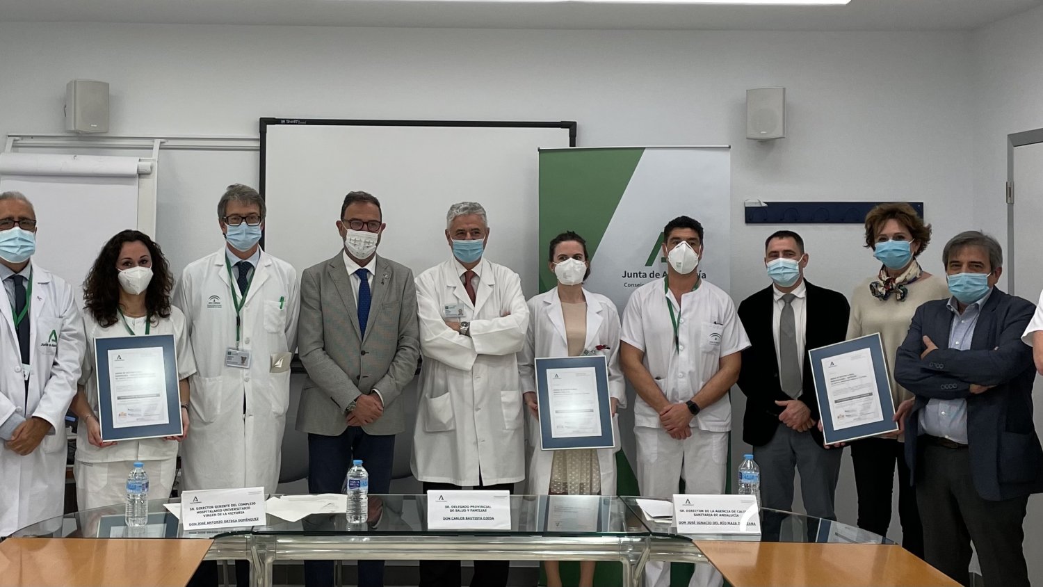 Tres unidades del Hospital Universitario Virgen de la Victoria reciben la certificación de la ACSA