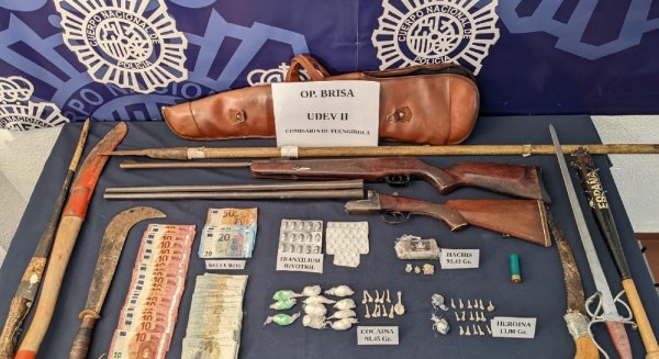 Detenidas seis personas en Mijas por delitos de tráfico de drogas y tenencia ilícita de armas
