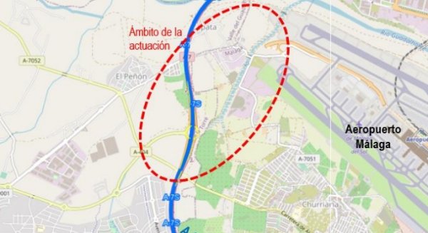 Mitma licita el proyecto de acceso norte al Aeropuerto de Málaga desde la Autovía del Mediterráneo