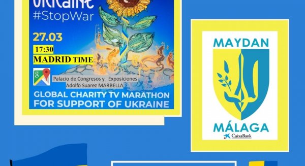 El Palacio de Congresos Adolfo Suárez alberga la retransmisión del telemaratón ‘Save Ukraine’